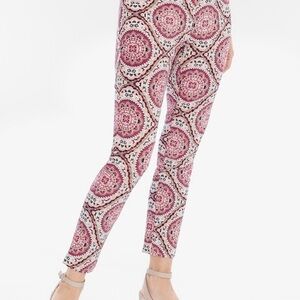 Chico’s So Slimming Brigitte Offset Medallion Slim Ankle Pants Size 15